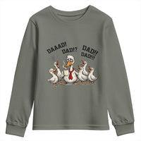 Funny Duck Dad Daaad Dad Dad Youth Sweatshirt Tired Dad Life Fathers Day Graphic