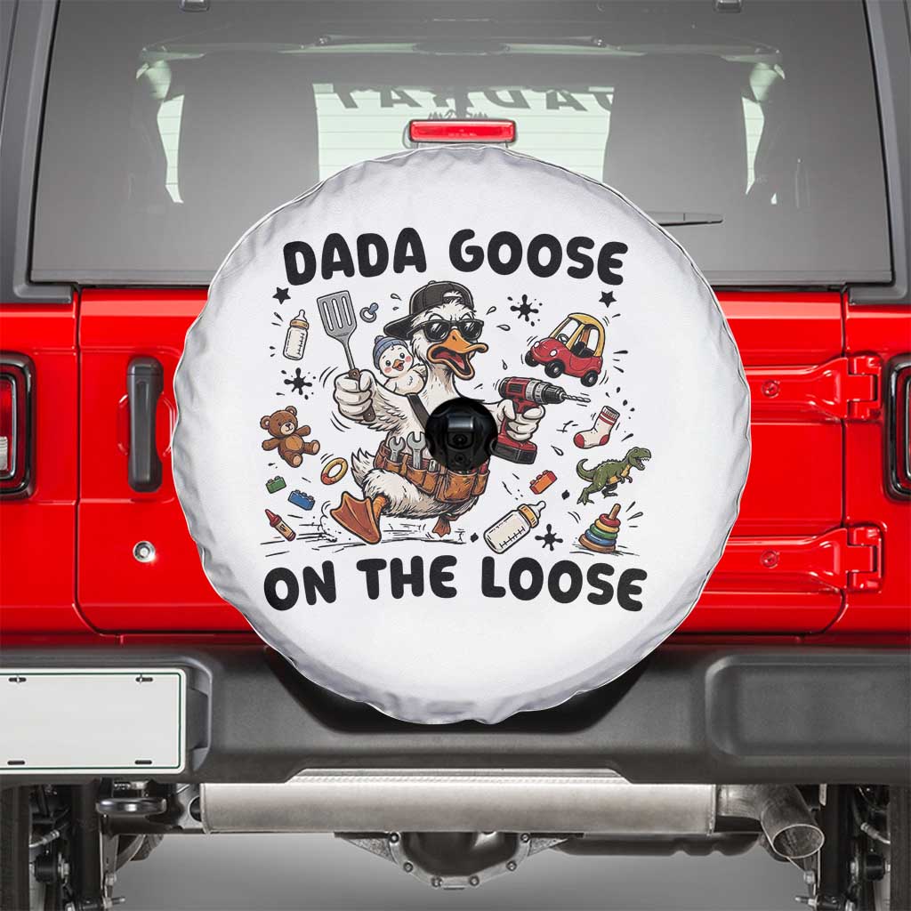Dada Goose On The Loose Spare Tire Cover Funny Fatherhood Humor Gift
