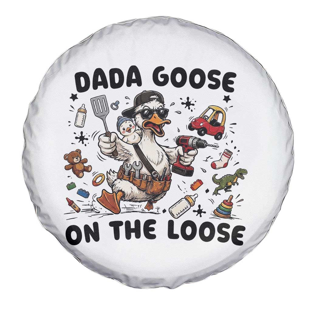Dada Goose On The Loose Spare Tire Cover Funny Fatherhood Humor Gift