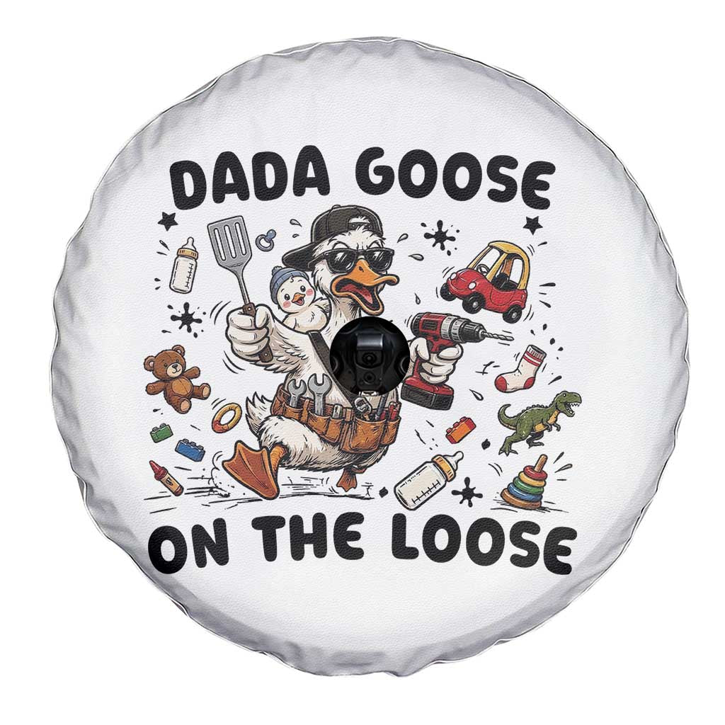 Dada Goose On The Loose Spare Tire Cover Funny Fatherhood Humor Gift