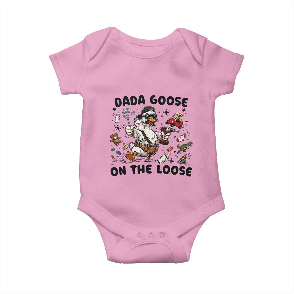 Dada Goose On The Loose Baby Onesie Funny Fatherhood Humor Gift
