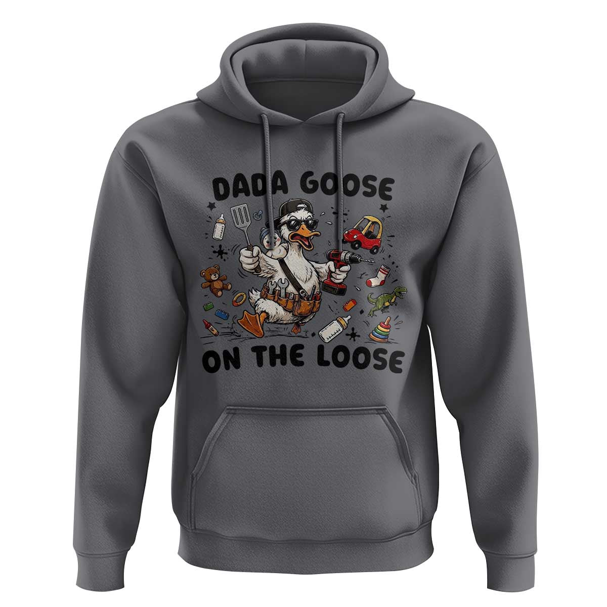 Dada Goose On The Loose Hoodie Funny Fatherhood Humor Gift