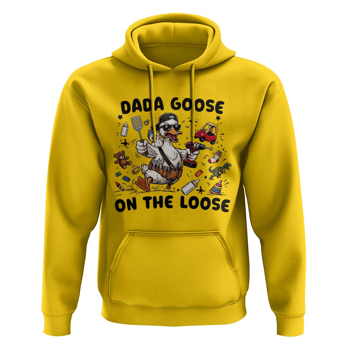 Dada Goose On The Loose Hoodie Funny Fatherhood Humor Gift