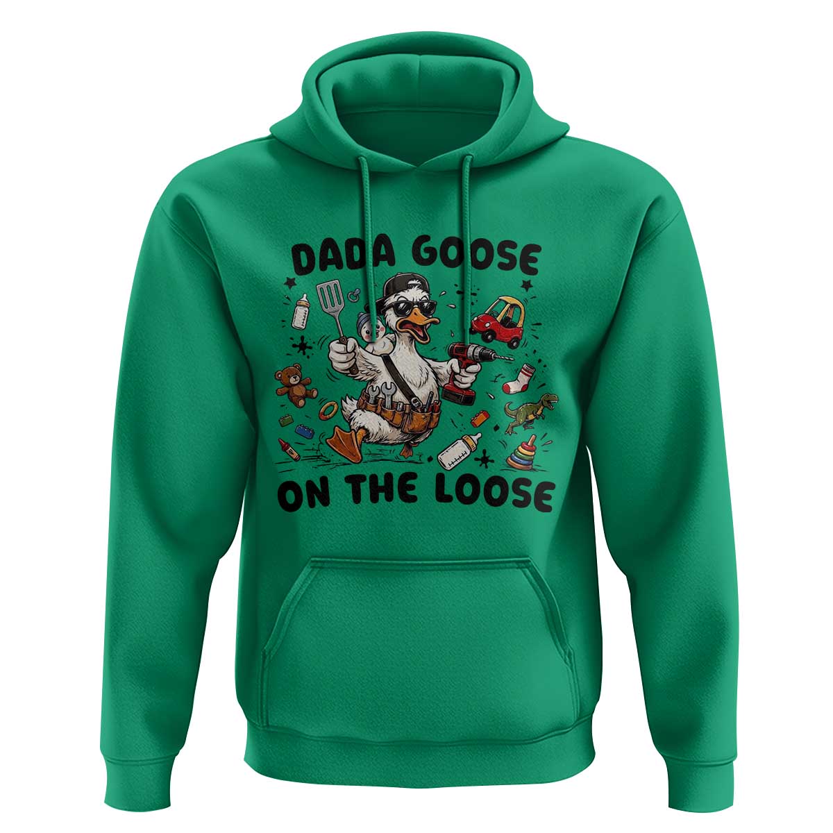 Dada Goose On The Loose Hoodie Funny Fatherhood Humor Gift