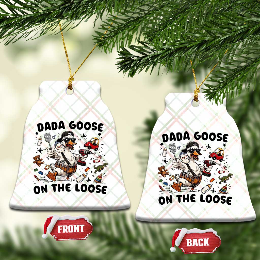 Dada Goose On The Loose Ceramic Ornament Funny Fatherhood Humor Gift