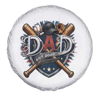 Baseball Dad Est 2026 Spare Tire Cover New Dad Father's Day Gift