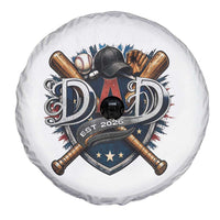 Baseball Dad Est 2026 Spare Tire Cover New Dad Father's Day Gift