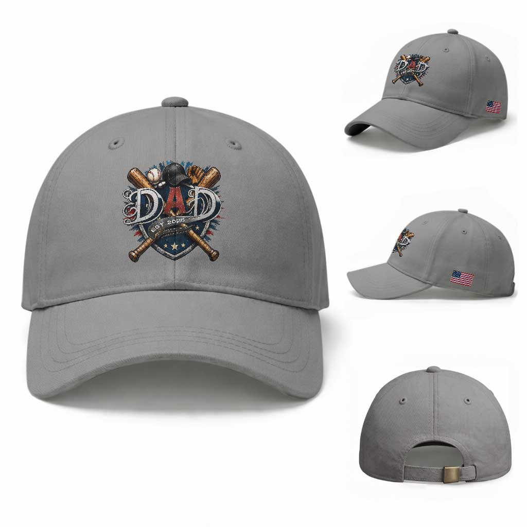 Baseball Dad Est 2026 Baseball Cap New Dad Father's Day Gift