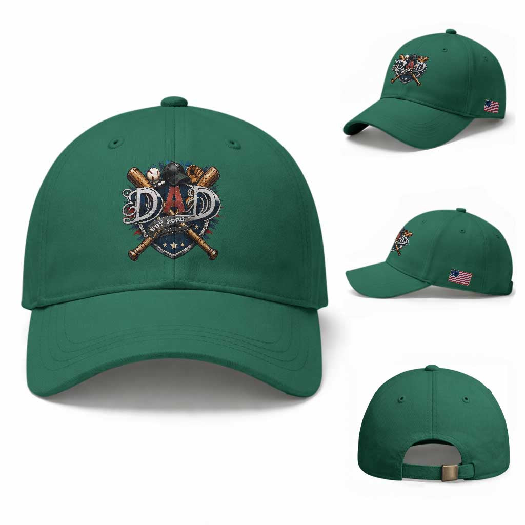 Baseball Dad Est 2026 Baseball Cap New Dad Father's Day Gift