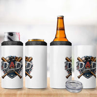 Baseball Dad Est 2026 4 in 1 Can Cooler Tumbler New Dad Father's Day Gift