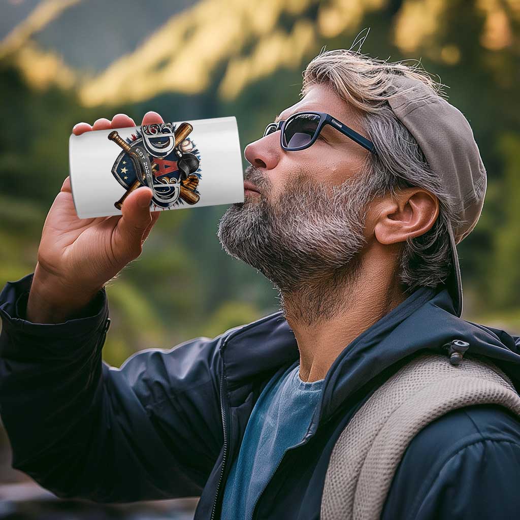 Baseball Dad Est 2026 4 in 1 Can Cooler Tumbler New Dad Father's Day Gift