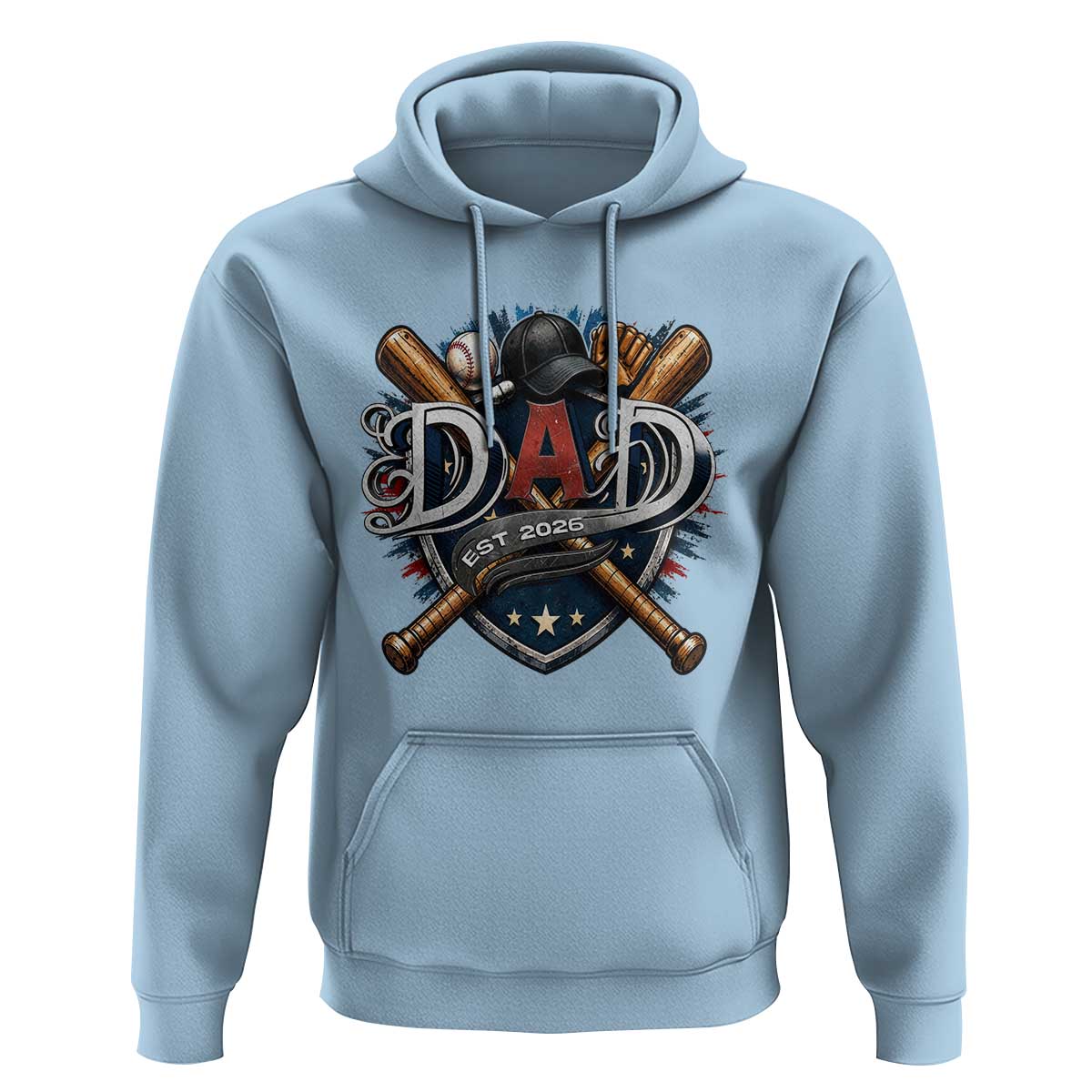 Baseball Dad Est 2026 Hoodie New Dad Father's Day Gift