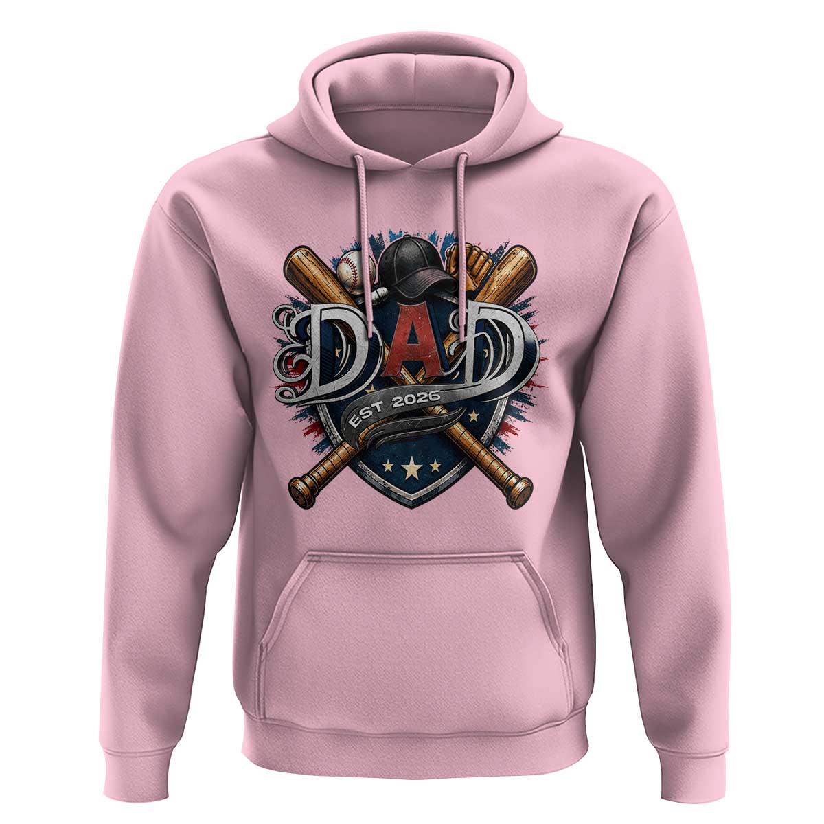 Baseball Dad Est 2026 Hoodie New Dad Father's Day Gift