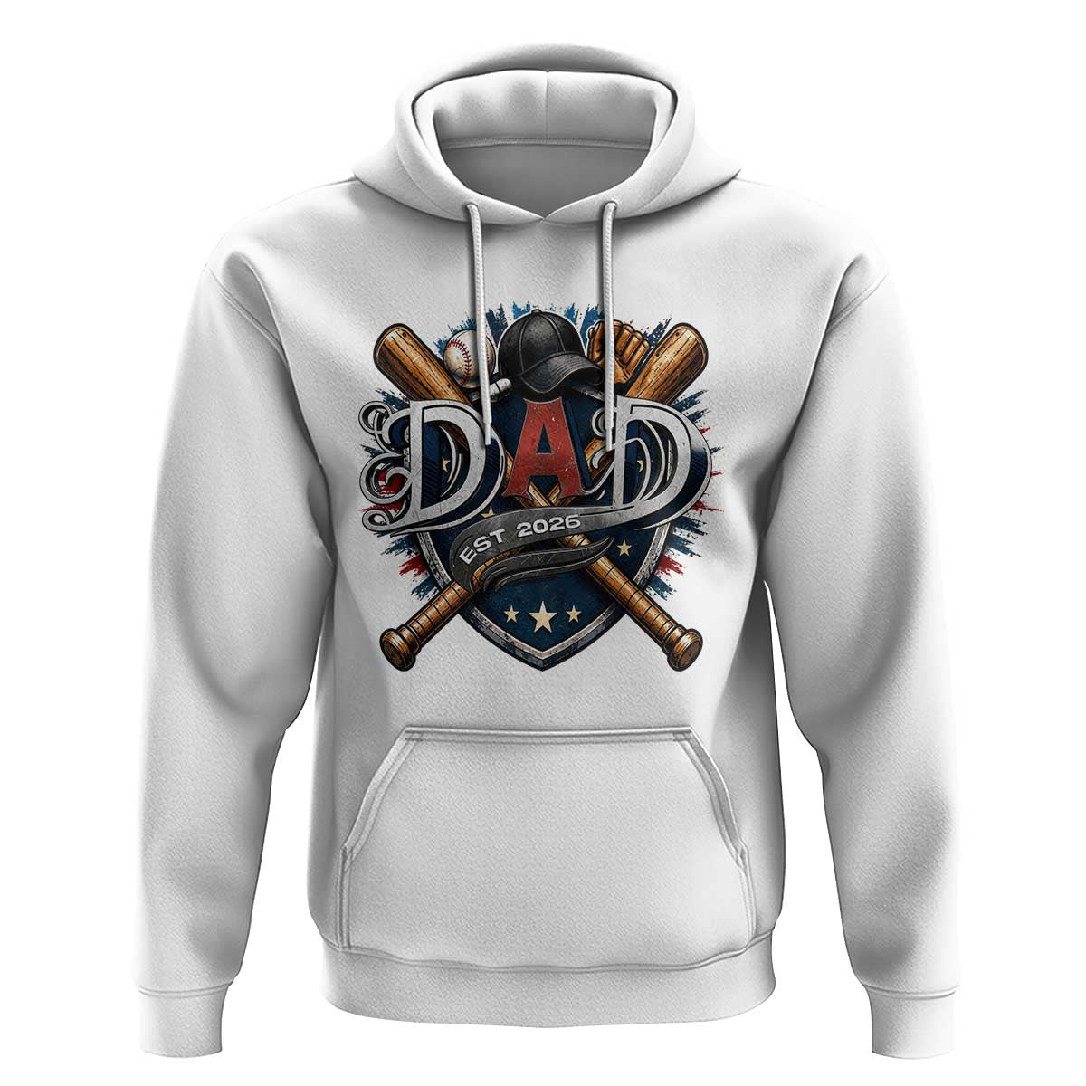 Baseball Dad Est 2026 Hoodie New Dad Father's Day Gift