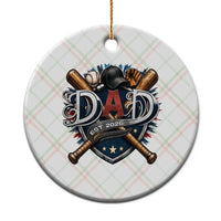 Baseball Dad Est 2026 Ceramic Ornament New Dad Father's Day Gift