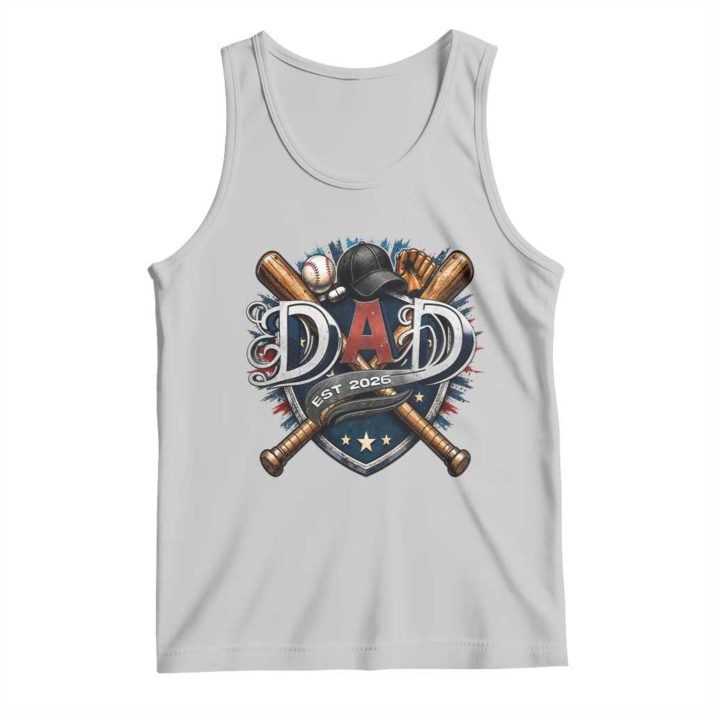 Baseball Dad Est 2026 Tank Top New Dad Father's Day Gift