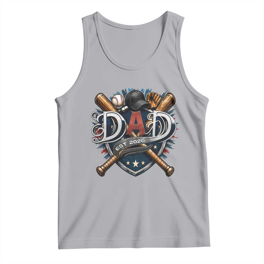 Baseball Dad Est 2026 Tank Top New Dad Father's Day Gift