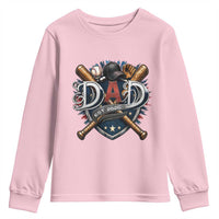 Baseball Dad Est 2026 Youth Sweatshirt New Dad Father's Day Gift
