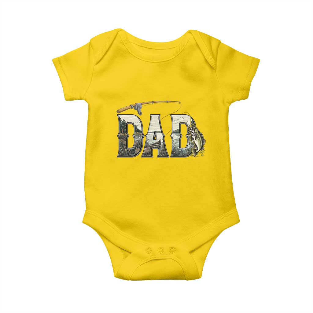 Fishing Dad Baby Onesie Funny Angler Fathers Day Gift