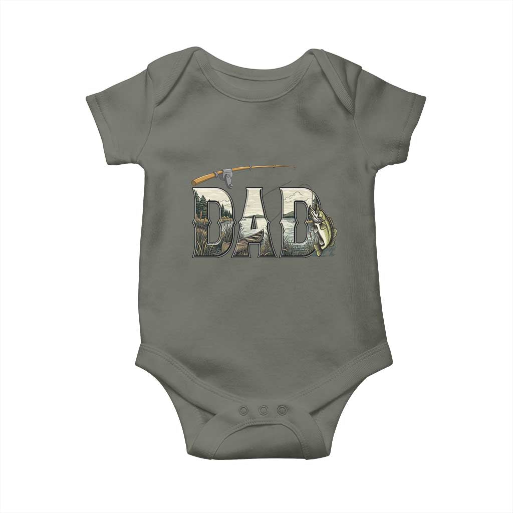 Fishing Dad Baby Onesie Funny Angler Fathers Day Gift