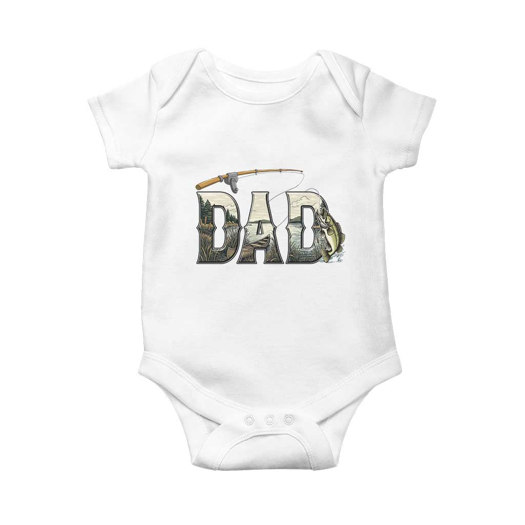 Fishing Dad Baby Onesie Funny Angler Fathers Day Gift