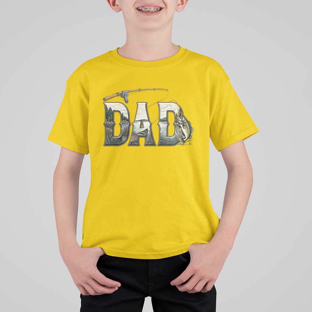 Fishing Dad T Shirt For Kid Funny Angler Fathers Day Gift