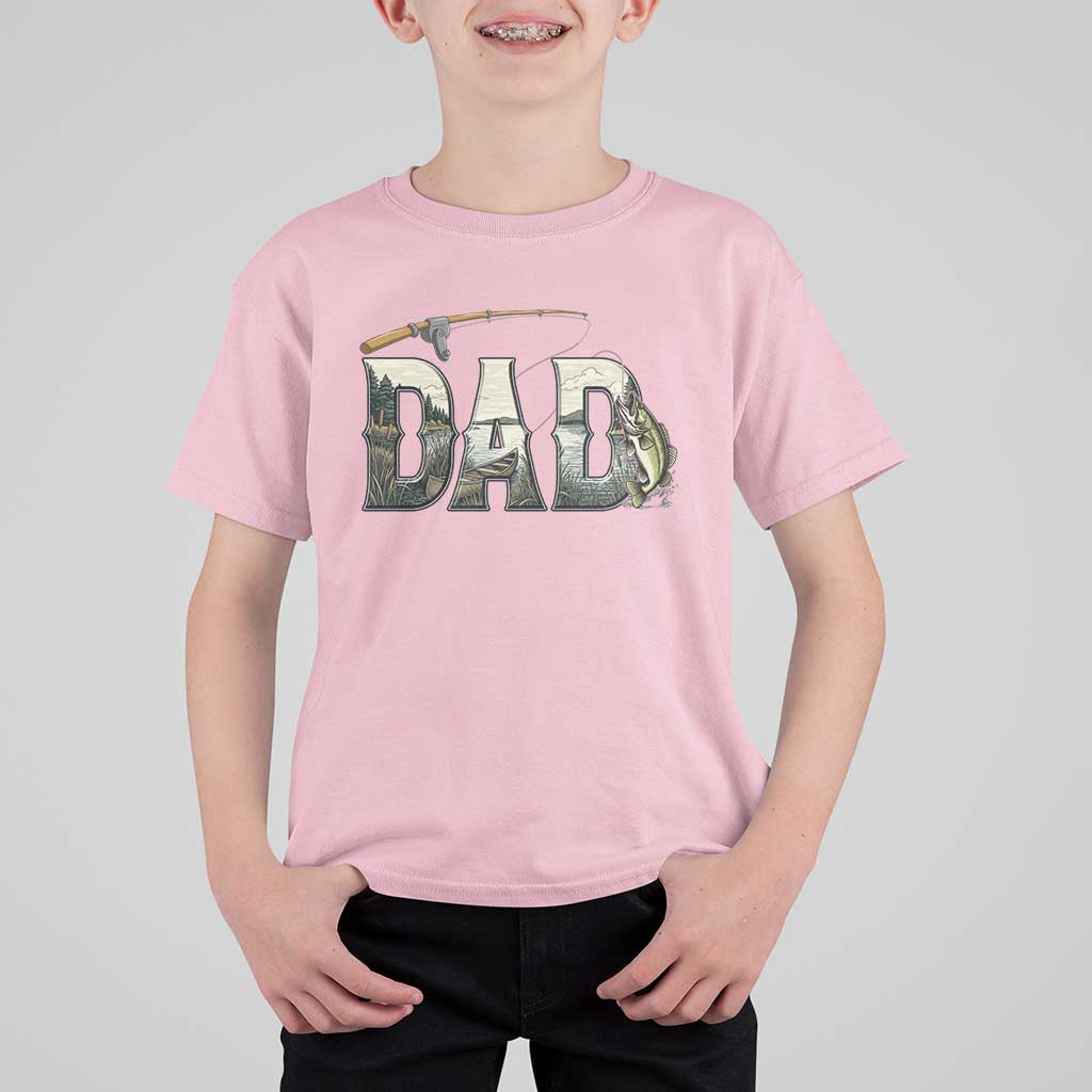 Fishing Dad T Shirt For Kid Funny Angler Fathers Day Gift