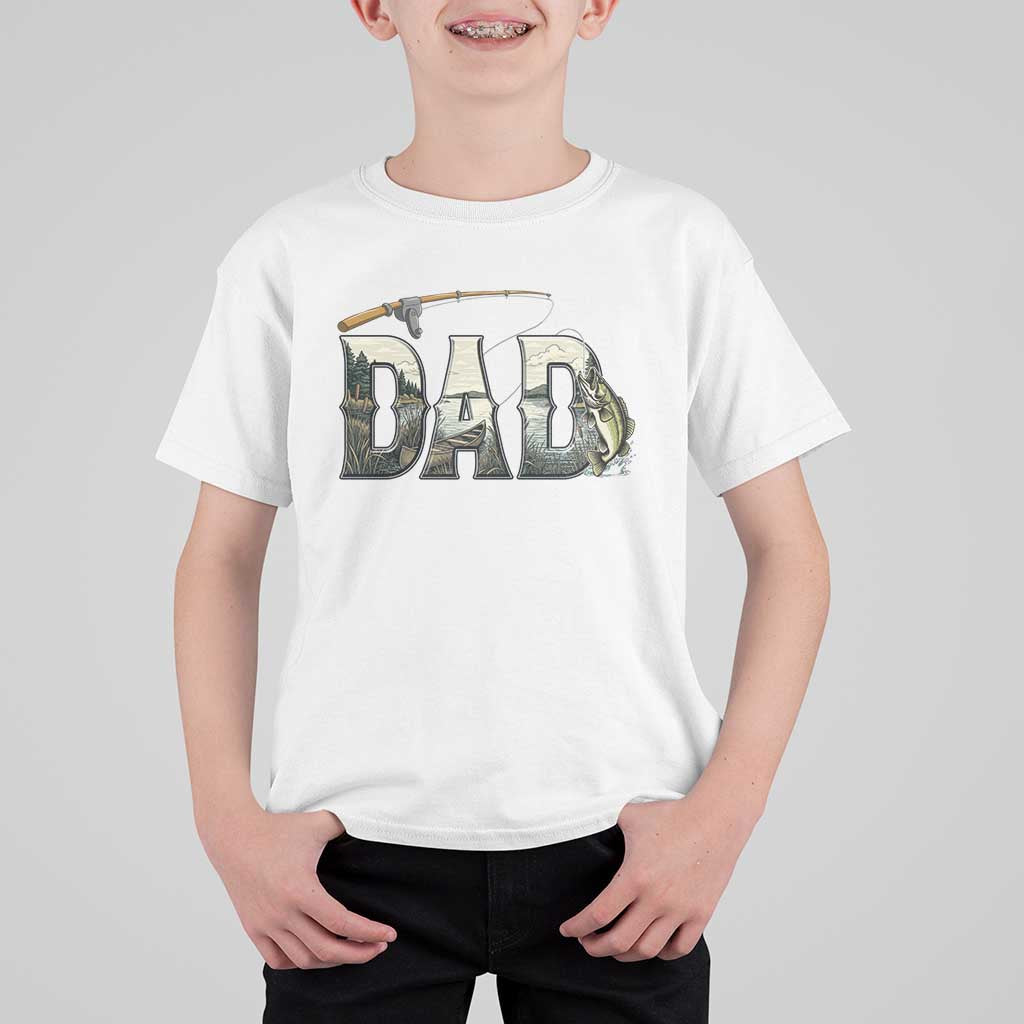 Fishing Dad T Shirt For Kid Funny Angler Fathers Day Gift