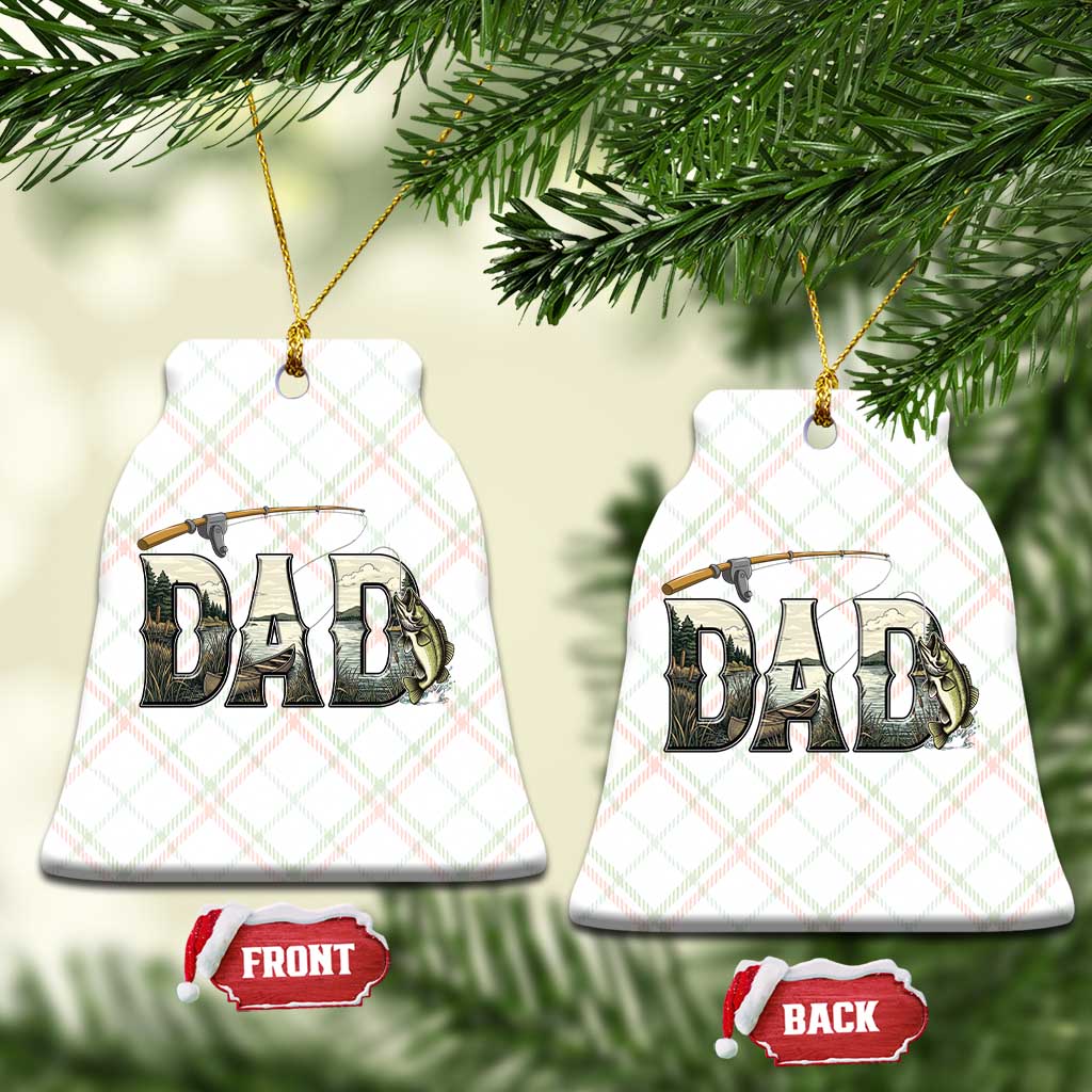 Fishing Dad Ceramic Ornament Funny Angler Fathers Day Gift