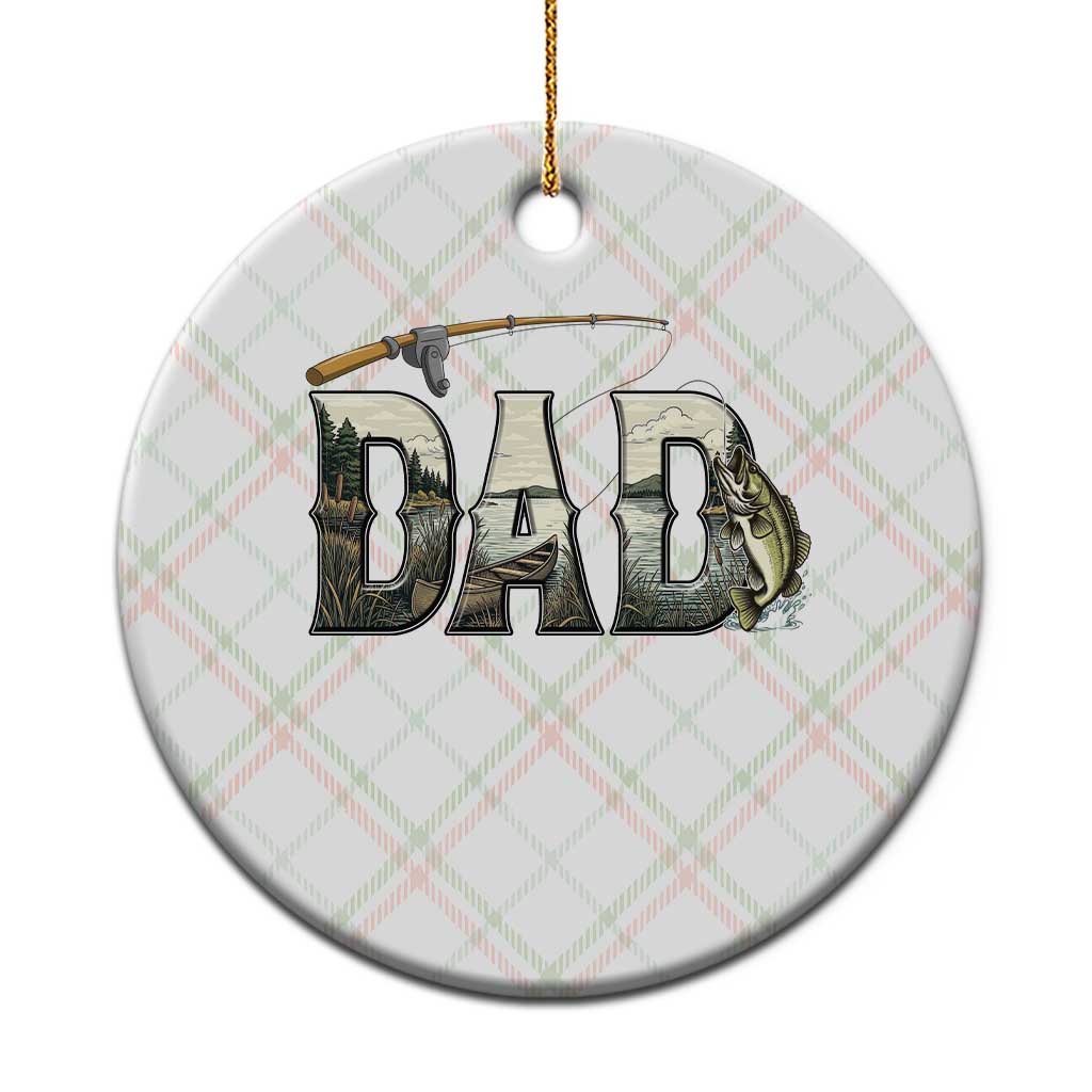 Fishing Dad Ceramic Ornament Funny Angler Fathers Day Gift