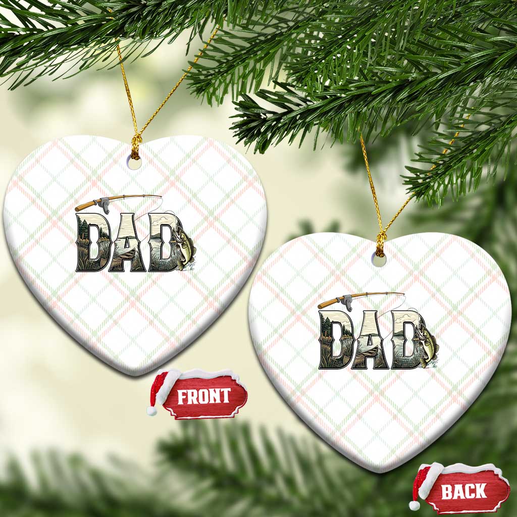 Fishing Dad Ceramic Ornament Funny Angler Fathers Day Gift