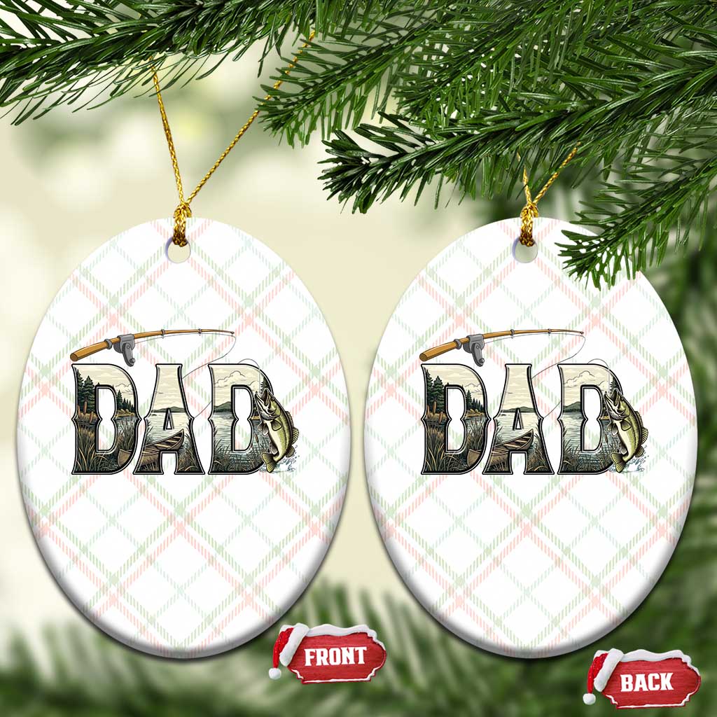 Fishing Dad Ceramic Ornament Funny Angler Fathers Day Gift