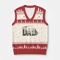 Fishing Dad V-Neck Knit Sweater Vest Funny Angler Fathers Day Gift