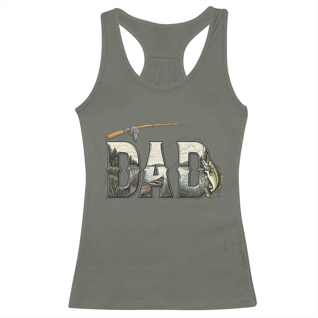 Fishing Dad Racerback Tank Top Funny Angler Fathers Day Gift