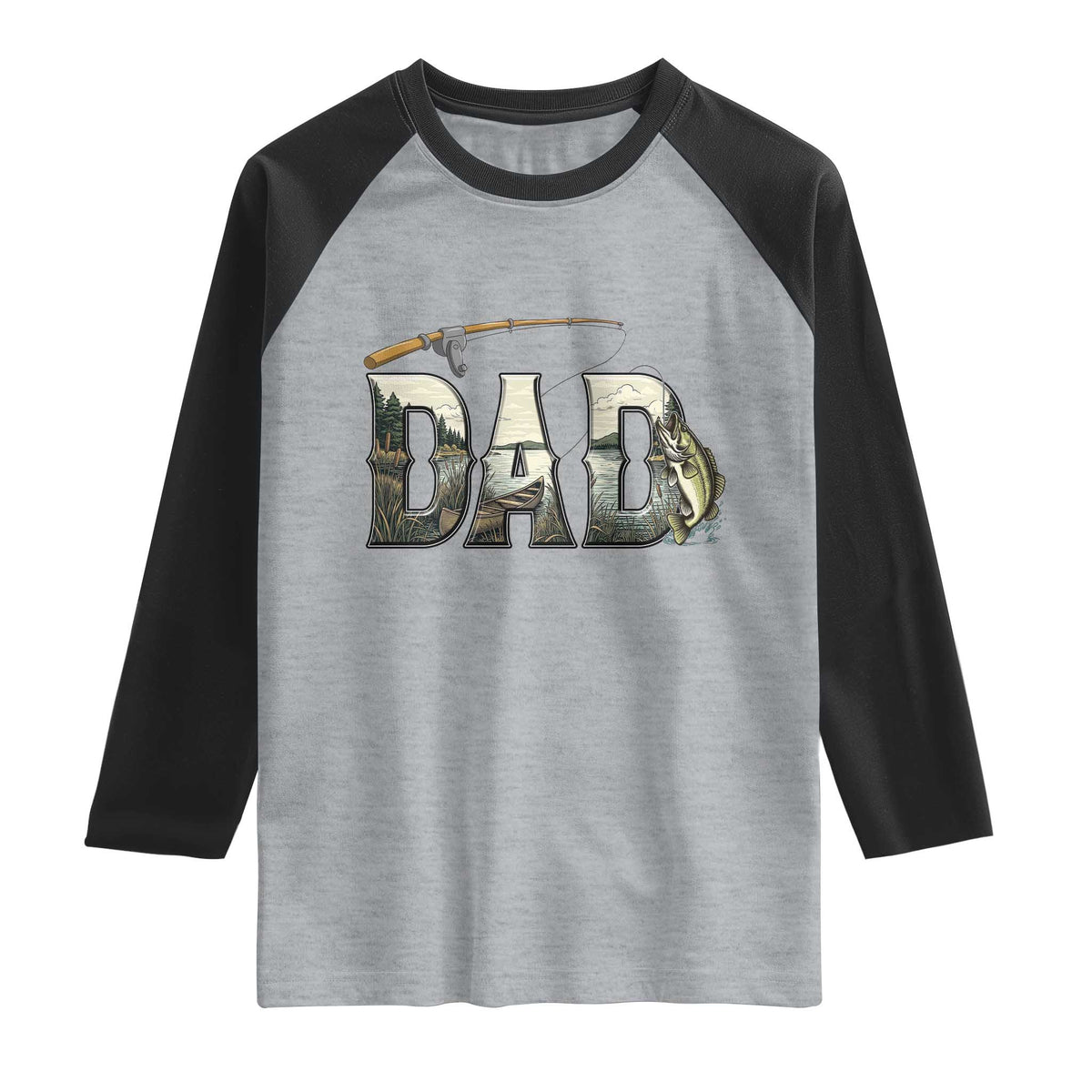 Fishing Dad Raglan Shirt Funny Angler Fathers Day Gift