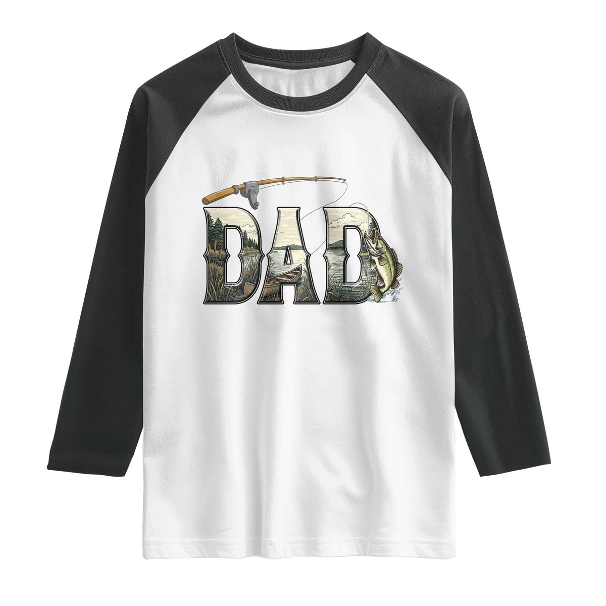 Fishing Dad Raglan Shirt Funny Angler Fathers Day Gift