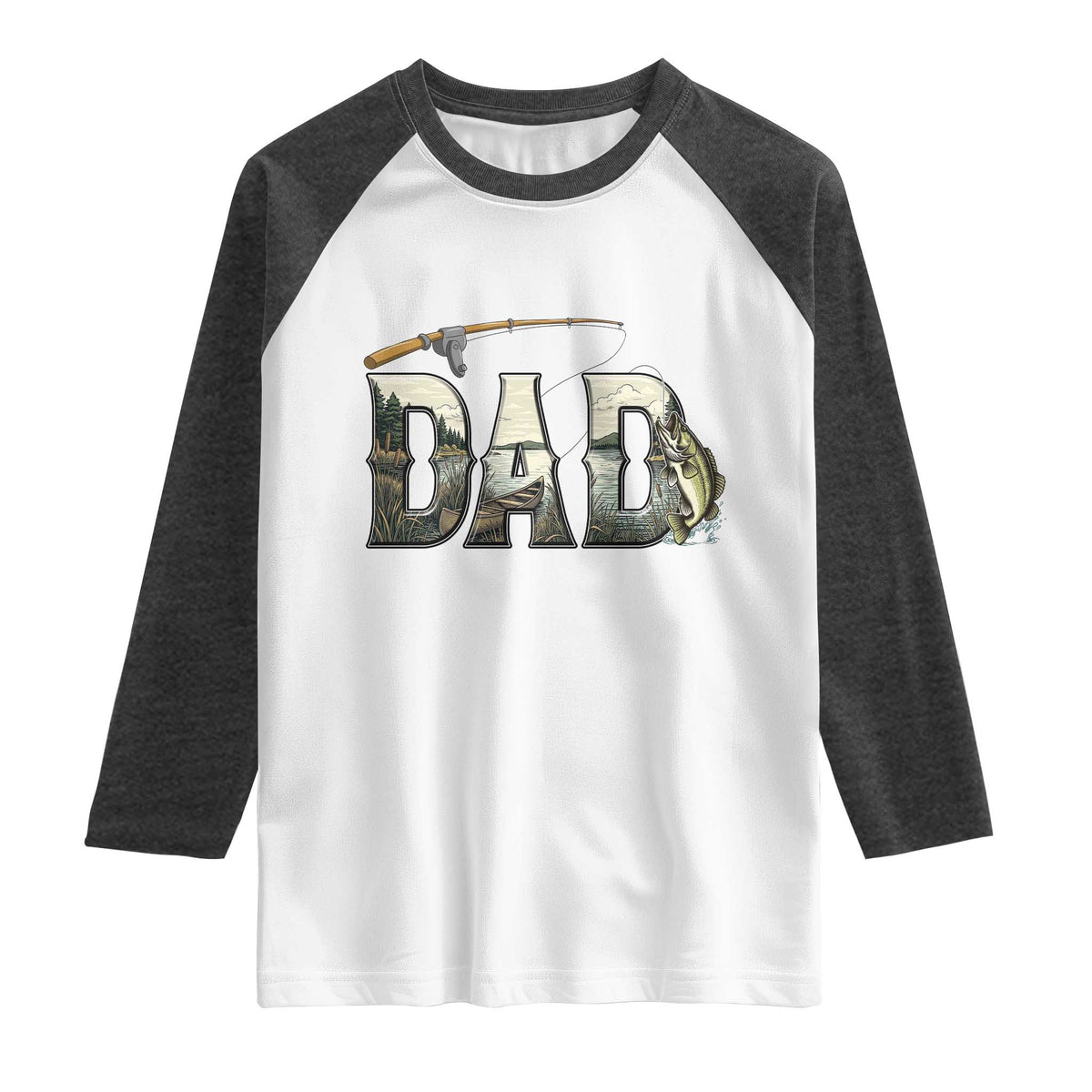Fishing Dad Raglan Shirt Funny Angler Fathers Day Gift