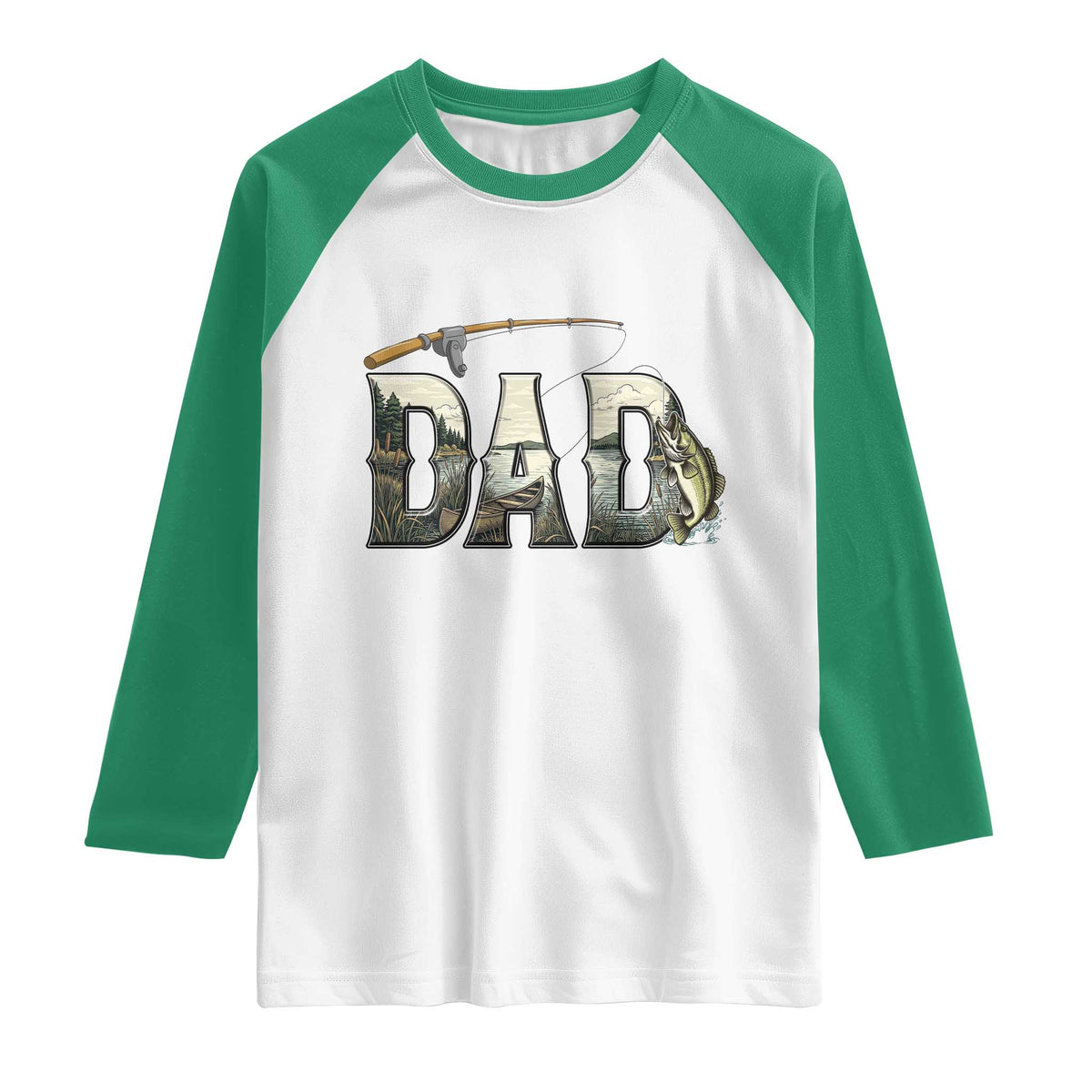 Fishing Dad Raglan Shirt Funny Angler Fathers Day Gift