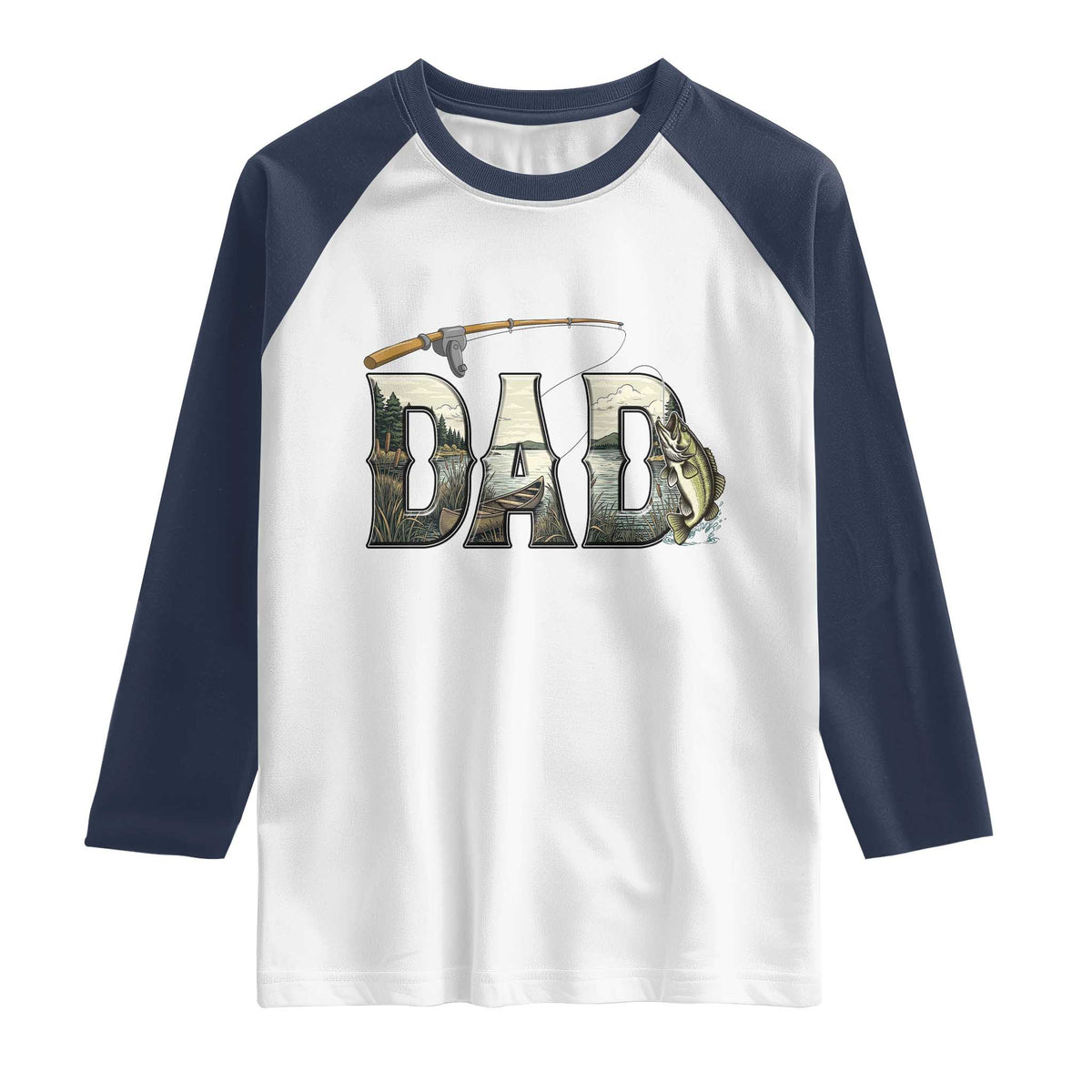 Fishing Dad Raglan Shirt Funny Angler Fathers Day Gift