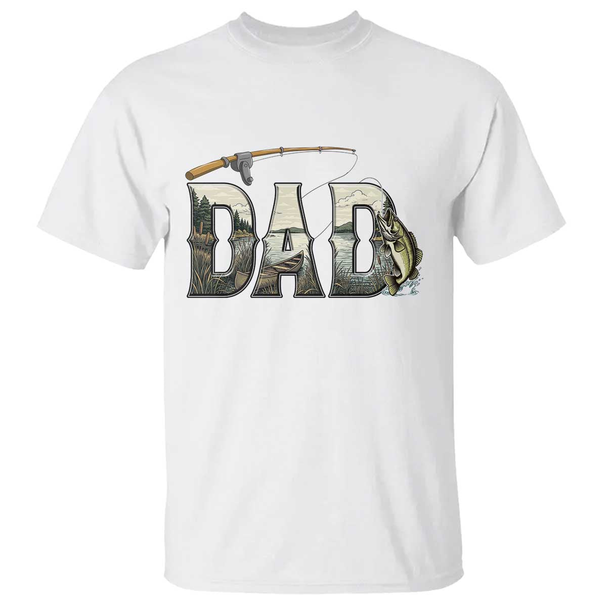 Fishing Dad T Shirt Funny Angler Fathers Day Gift
