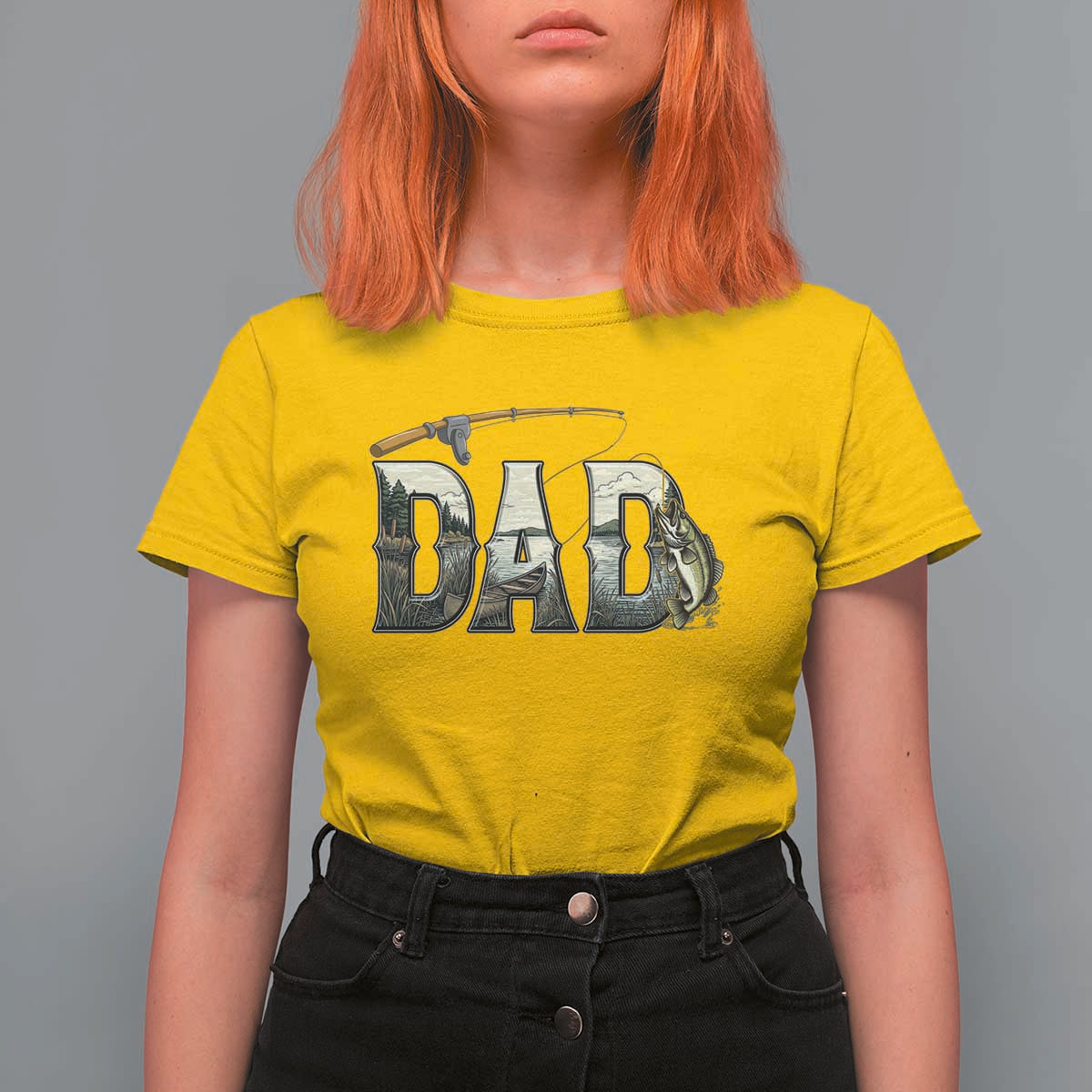 Fishing Dad T Shirt For Women Funny Angler Fathers Day Gift