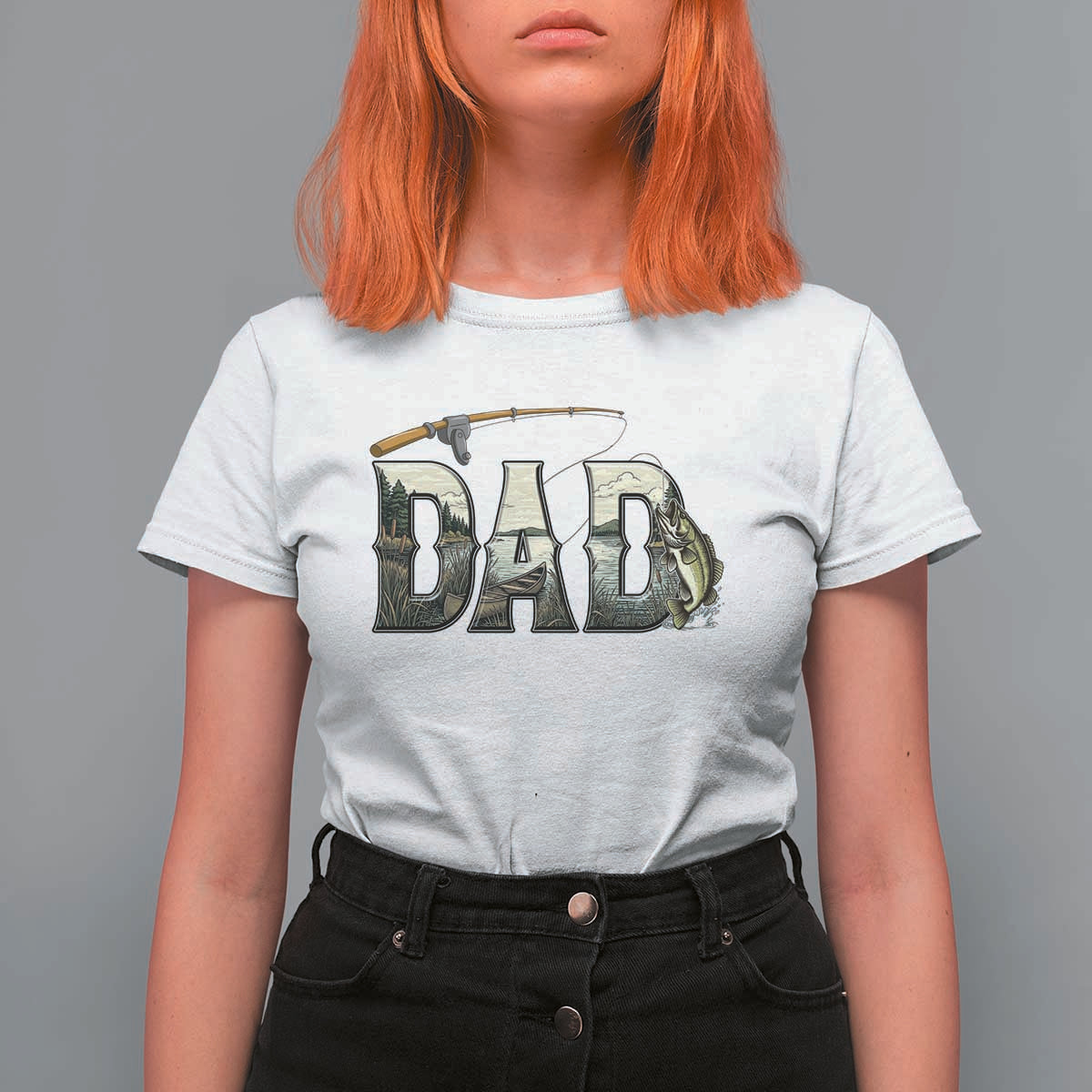 Fishing Dad T Shirt For Women Funny Angler Fathers Day Gift
