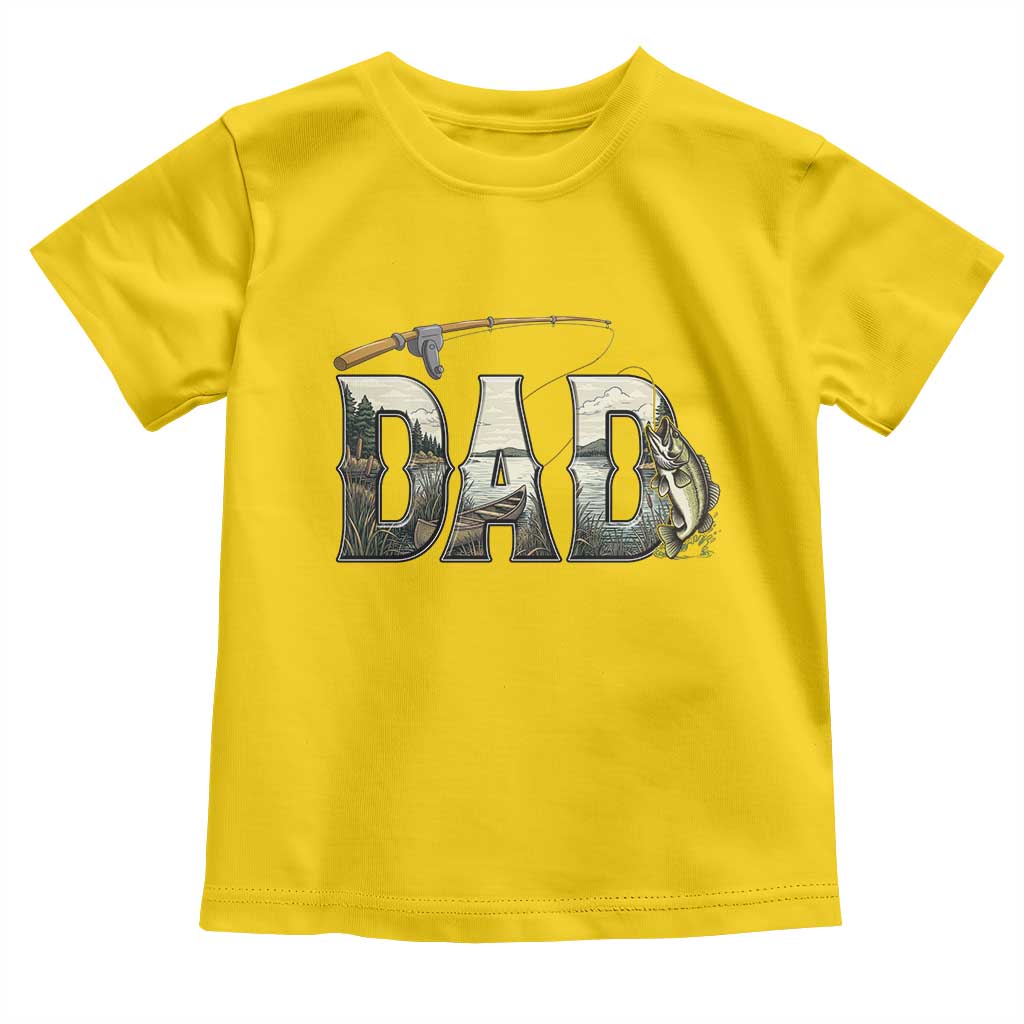 Fishing Dad Toddler T Shirt Funny Angler Fathers Day Gift