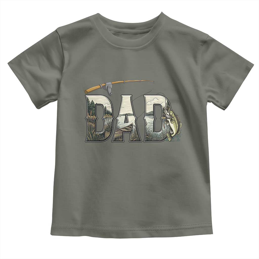 Fishing Dad Toddler T Shirt Funny Angler Fathers Day Gift