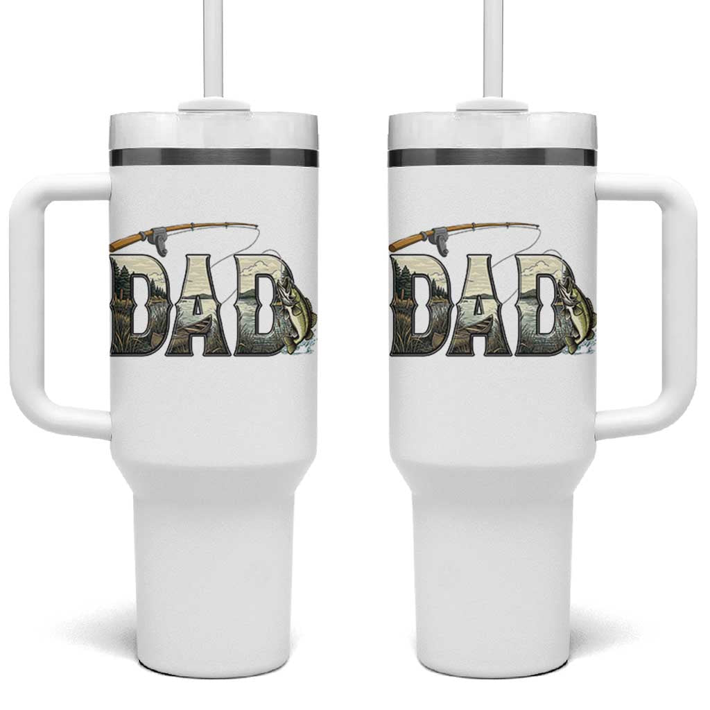 Fishing Dad Tumbler With Handle Funny Angler Fathers Day Gift