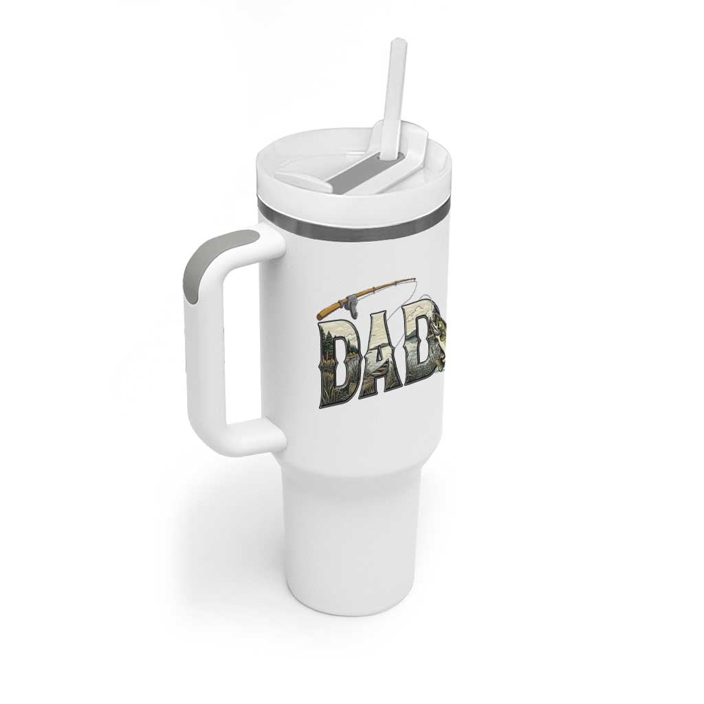 Fishing Dad Tumbler With Handle Funny Angler Fathers Day Gift