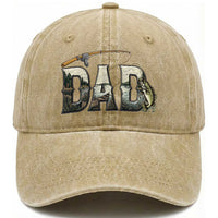 Fishing Dad Washed Cotton Baseball Cap Funny Angler Fathers Day Gift