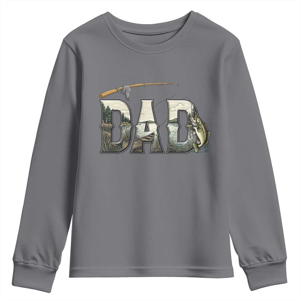 Fishing Dad Youth Sweatshirt Funny Angler Fathers Day Gift