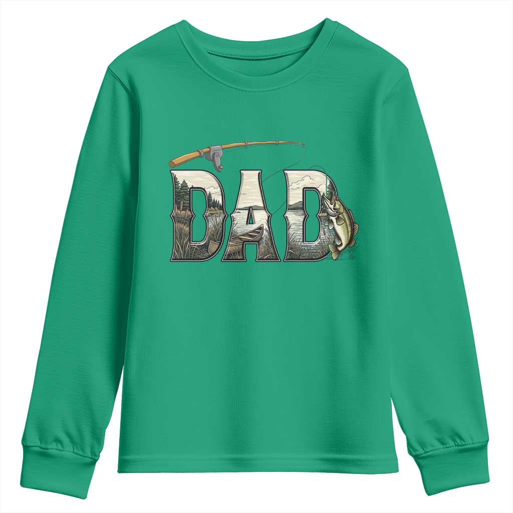 Fishing Dad Youth Sweatshirt Funny Angler Fathers Day Gift