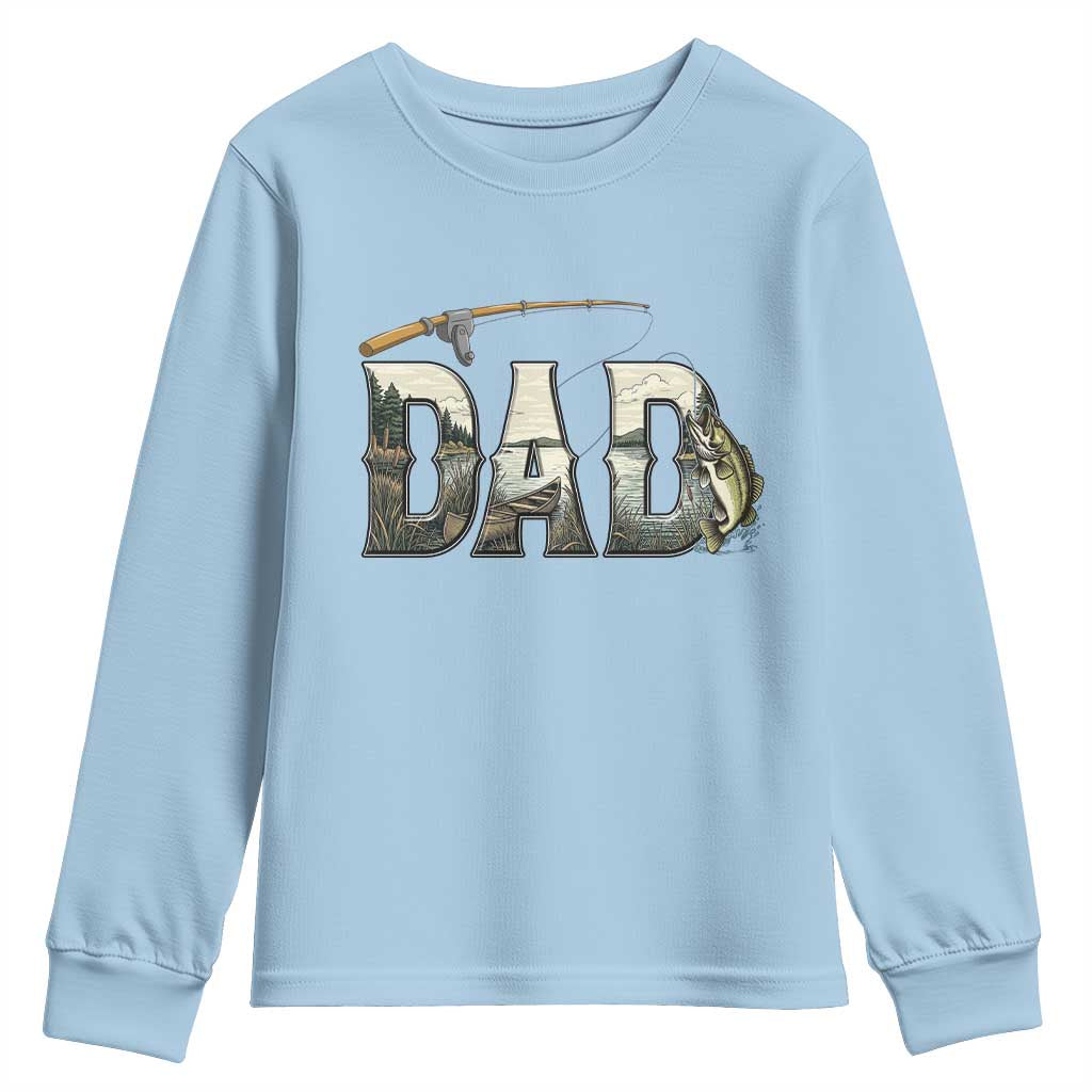 Fishing Dad Youth Sweatshirt Funny Angler Fathers Day Gift